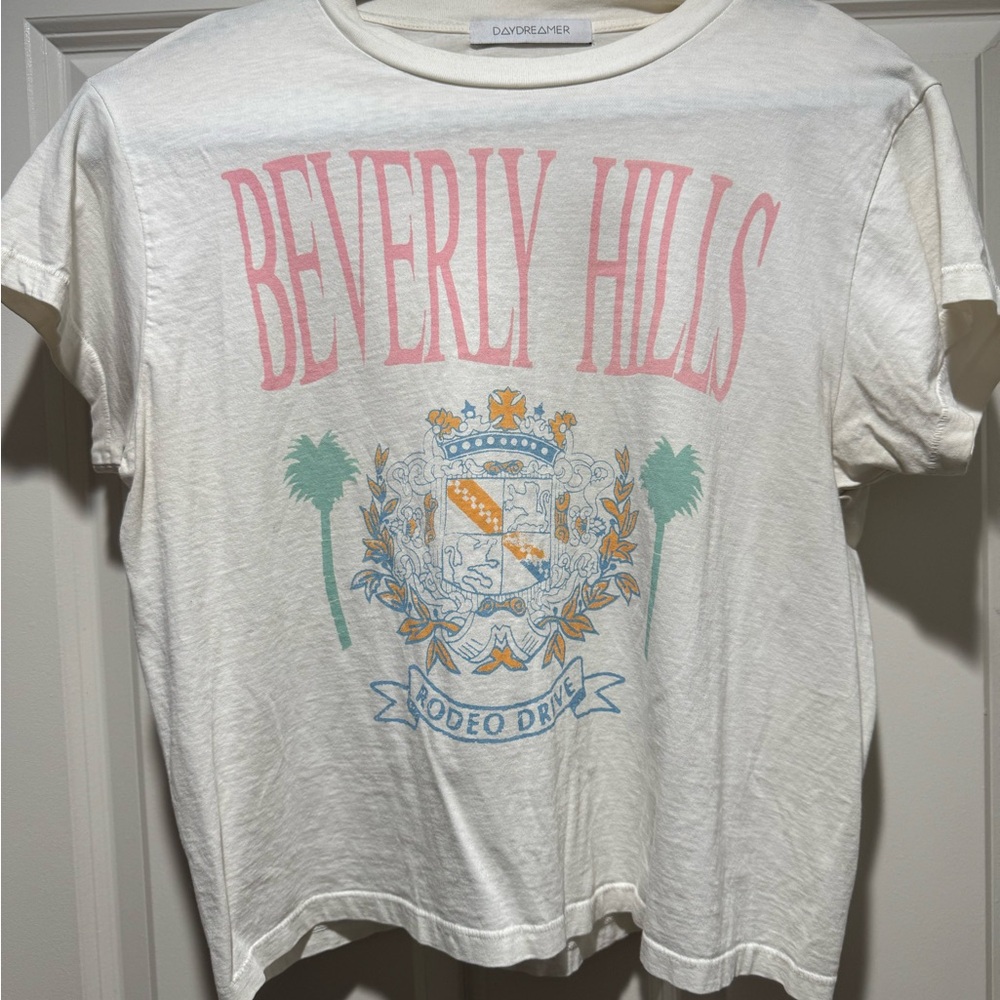 Daydreamer Cotton Tee with Pink Accents